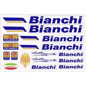 Adesivo Telaio per Bianchi Bicicletta Strada Bici MTB Old School Ciclismo Decalcomanie - Foto 1 di 2