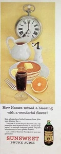 VINTAGE 1950s Print Ad ~ Sunsweet Prune Juice ~ How Nature Mixed A Blessing... - Picture 1 of 1