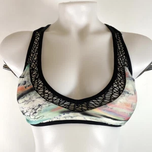 Reef Bikini Oberteil Triangel Cross Back Mesh Trim Aquarell Gr. M - Bild 1 von 6