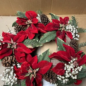 Glistening Iced Orchid Pine Pinecone Wreath Valerie Parr Hill Christmas 23” Y49 - Picture 1 of 11