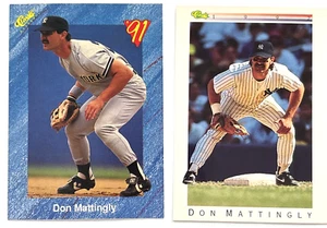 Don Mattingly New York Yankees 1991 Classic Card T33 and 1992 Classic Card T58 - Picture 1 of 6