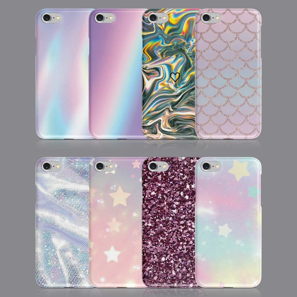 GLITTER IRIDESCENT BLING PHONE CASE FOR IPHONE 7 8 XS XR SAMSUNG S8 S9 PLUS - Image 1 of 1