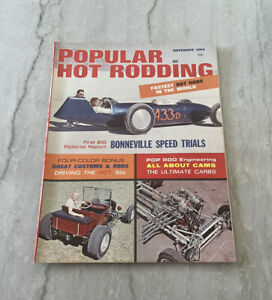 Vintage Popular Hot Rodding Magazine Bonneville Speed Trials November 1964