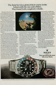 1974 Rolex Oyster Perpetual GMT-Master Sahara Watch Photo Vintage Print Ad x