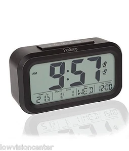 Large 1.5" Display LCD Digital Loud Alarm Clock, Automatic Light Sensor, Travel - Picture 1 of 3
