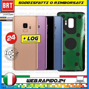 BACK COVER SCOCCA POSTERIORE VETRO +BIADESIVO X SAMSUNG S9 SM-G960F ORIGINALE  - Foto 1 di 1