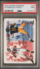 2000 Skybox Dominion #235 Tom Brady Giovanni Carmazzi PSA 9 Rookie Card