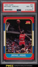 1986 Fleer Basketball Michael Jordan ROOKIE RC #57 PSA 8 NM-MT