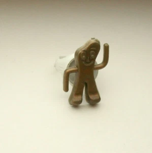 Anillo de plástico Gumby de juguete máquina expendedora de goma premio años 70-80 nuevo oro - Imagen 1 de 6