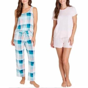 Eddie Bauer Women's 4-Piece Tank T-Shirt Shorts & Pants Sleep PJ Set 2X NEW - Picture 1 of 9