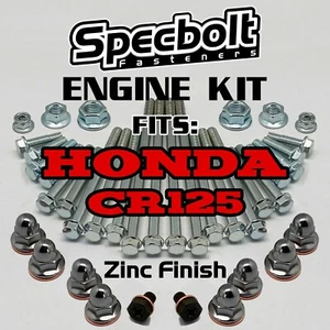 CR125 Engine Rebuild Bolt Kit for Honda CR 125. Specbolt Factory ZINC Fasteners - Picture 1 of 10