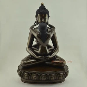 Oxidation Finish Copper Alloy 17.5" Samantabhadra Buddha Statue from Patan Nepal - Picture 1 of 6