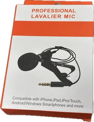 New- Professional Lavalier Microphone 3.5mm - Image 1 of 2