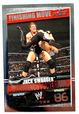 2009 WWE Topps Slam Attax Evolution TCG #024 JACK SWAGGER Finishing Move Foil - Image 1 of 4