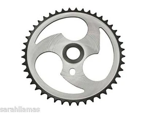 Sprocket Zt7a-d 44t 1/2 X 1/8 Chrome Black Chainring BMX Cruiser Bicycles 137719 - Picture 1 of 1