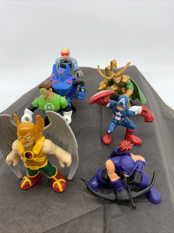 Figura de acción Capitán América, Loki Marvel Super Hero Squad 2009 Hasbro lote de 7 Foto 1 de 4