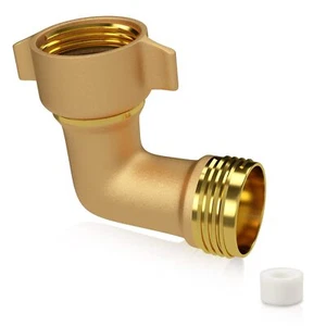 90 Degree Elbow Water Hose Adapter Garden Hose Connector RV Water Strain - Picture 1 of 6