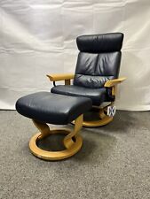 Ekornes Stressless “Lord” Leather Recliner with Stool Size M (1000)