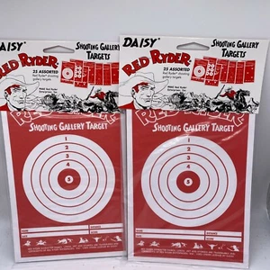Daisy Red Rider Shooting Gallery Targets 2 Lot 25 Targets per Pack - Picture 1 of 4