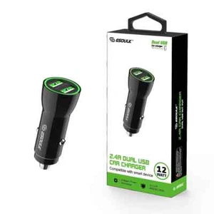 Adaptador Cargador Coche Doble USB ESOULK 12W 2.4A para iPhone Samsung LG - Imagen 1 de 1