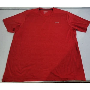 REEBOK LOGO v-neck Performance material 2XL T-SHIRT - Picture 1 of 3