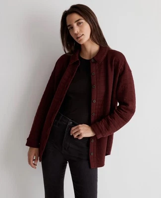 Chaqueta Camisa Acolchada Madewell Mediana Cabernet Roja Mujer Foto 1 de 2