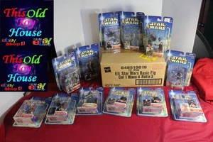 STAR WARS AOTC FIGUR CASE OF 12 2002 COL 1 Wave 4 R3 BOBA DOOKU OBIWAN A2 - Bild 1 von 11