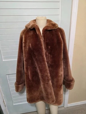 Abrigo de piel LASKIN RARO real MOUTON LAMB de colección años 50. Forro satinado hasta la cadera SKINNER Foto 1 de 4