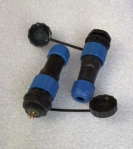 2PcsIP68 Waterproof Panel Mount Circular Aviation Plug SP13 Cable Connector 4pin - Picture 1 of 6