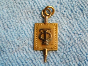 Vintage 1/20 10k Gold Filled Phi Tau Fraternity Sorority Key Badge - Picture 1 of 5