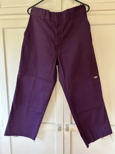 Dickies Pants Eggplant Size 34/28 *Hemmed Shorties - Picture 1 of 3