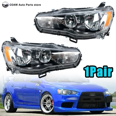 2Pcs For Lancer Evo 10 FORTIS Gt CX CY CZ 2007-2019 HID LHD Xenon Headlight - Image 1 of 4