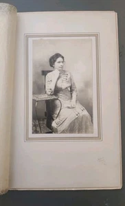 Antigua hermosa foto de estudio de retrato de dama 1912 Olean NY Hearn - Imagen 1 de 9