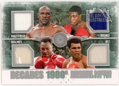 Holyfield Bruno Holmes Ali 2011 ITG Ringside Boxing Silver Memorabilia Card D-05 - Image 1 of 2