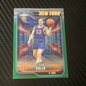 2025 Chrome Basketball - Tyler Kolek #167 RC - Green Topps Logofractor New York - Picture 1 of 3