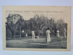 Cartolina antica Portogallo Lisbona, Oeiras / Caxias persone che giocano a Ténis - Foto 1 di 4