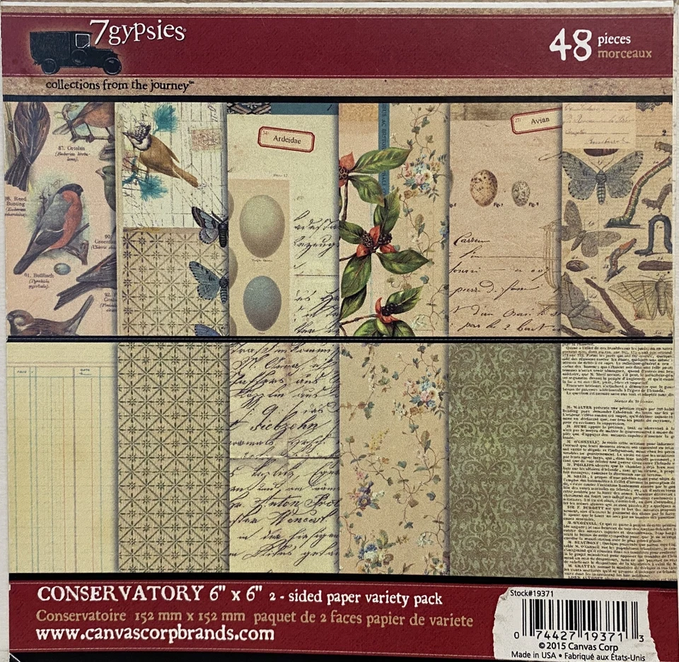 Almohadillas de papel para álbum de recortes de 6" x 6" ligeramente usadas de 7 gitanos y artesanías americanas Foto 1 de 1