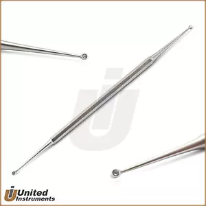 Curette de uñas profesional de punta de 1,5 mm - 2,5 mm medidor empujador de cutículas de doble extremo CE - Imagen 1 de 1