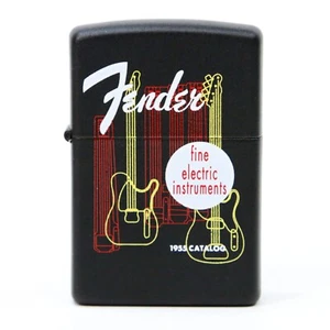 2008 Zippo GOLD BOTTOM Fender 1955 Catalog Employee Award Lighter - New In Box - Picture 1 of 11