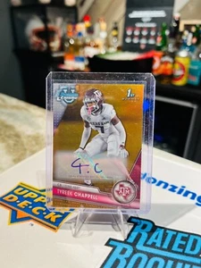 Tyreek Chappell 2023 BOWMAN UNIVERSITY CHROME Gold Lava Refractor RC AUTO #/50 - Picture 1 of 2
