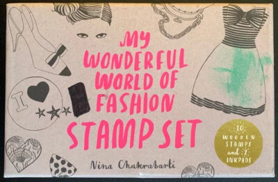 Rubber Stamp Set Fashion Lips Tres Chic Dress Hair Shoe Nina Chakrabarti - Image 1 of 3