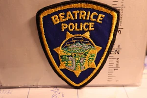 police patch  BEATRICE POLICE NEBRASKA BLACK BORDERS - Picture 1 of 1