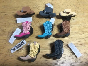 HAT BOOT COWBOY AUTHENTIC JIBBITZ SHOE CHARM FIT CROCS - Picture 1 of 18
