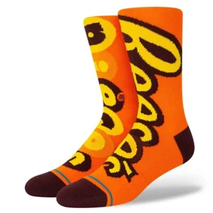 Stance Adult Orange Crew Cotton Reese's Lookin Like A Snack Casual Socks L 9-13 - Picture 1 of 1