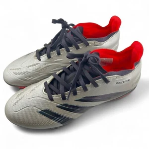 Botines de fútbol terreno firme Adidas Predator League FG para hombre 6,5 M plateados rojos negros - Imagen 1 de 23