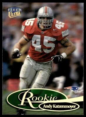 1999 FLEER ULTRA ROOKIE Andy Katzenmoyer Rookie New England Patriots #294R R138 - Image 1 of 2
