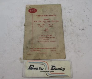 Norton Villers 1962 User's Handbook Two-Stroke Engine Gear Units - Picture 1 of 3