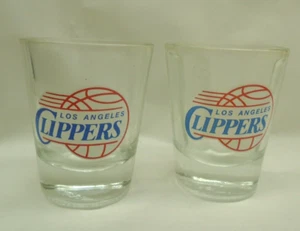 Paquete de 2 vidrios de tiro corto de Los Angeles Clippers NBA Set transparente de Hunter - Imagen 1 de 2