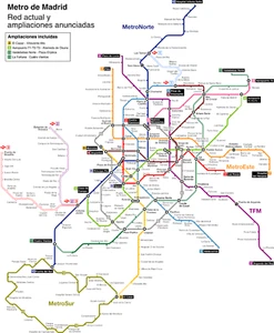 Madrid Spain Metro System Subway Diagram Map Train Rail Railroad PICK SIZE - Picture 1 of 1