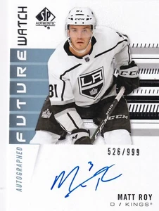 19-20 UD SP Authentic Matt Roy Future Watch Auto Rookie /949 Los Angeles Kings - Picture 1 of 1